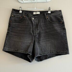 Abercrombie High Rise Dad Shorts with Criss-Cross Waistband
